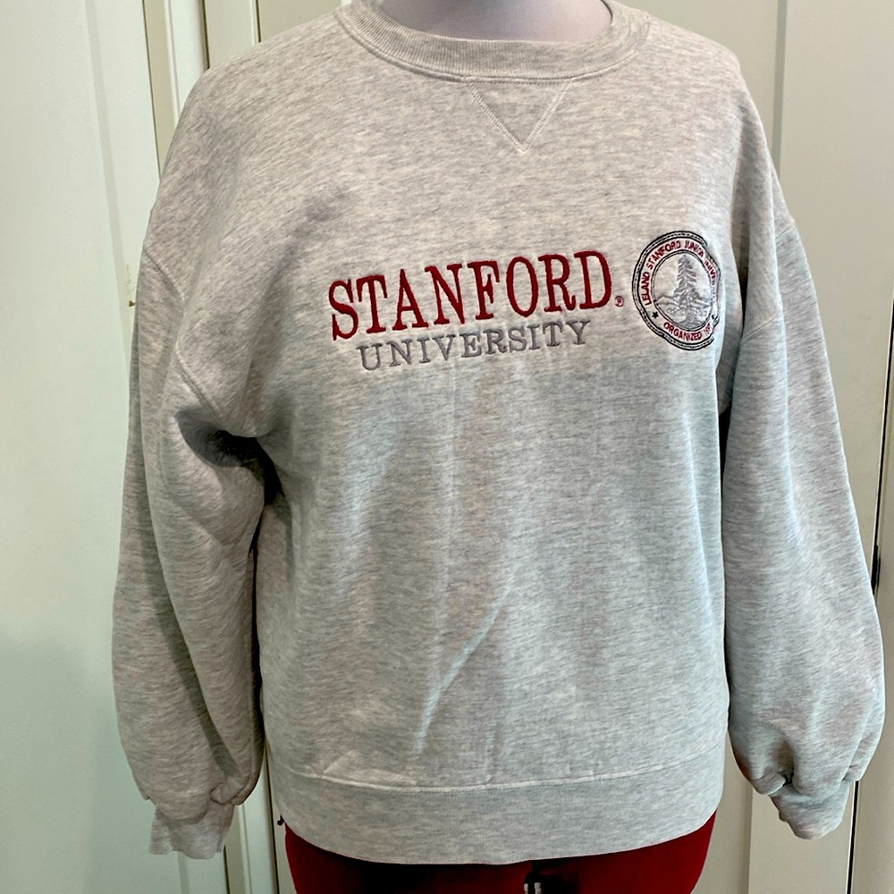 Vintage Stanford University Sweatshirt by Russell Athletic, Embroidered |Size L